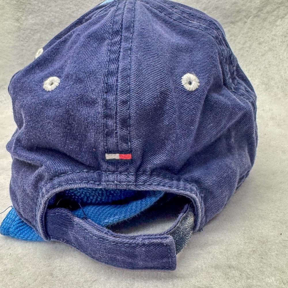 Tommy Hilfiger Hat Cap Strap Back Navy Blue Light Blue H Embroidered Mens Youth - Picture 4 of 8